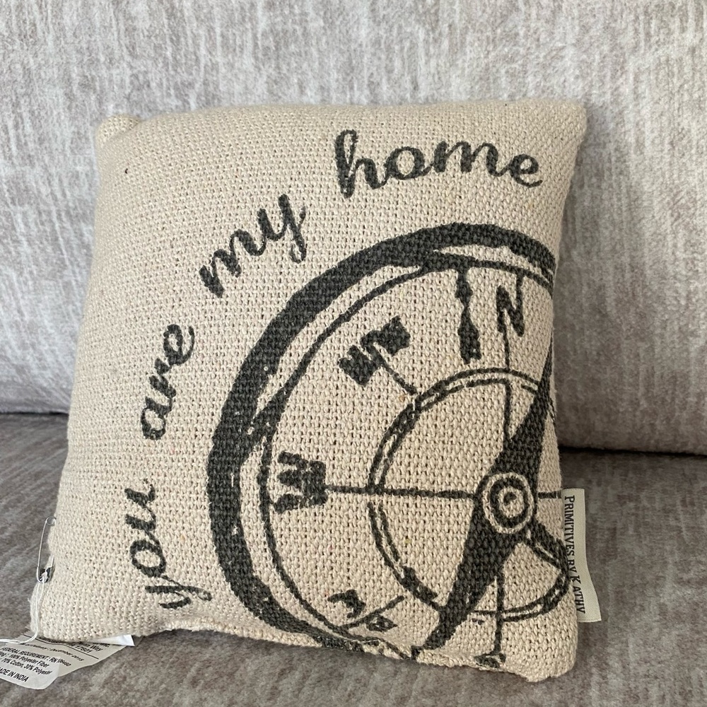Primitives By Kathy Accent Pillows - Brand New Map Compass Travel